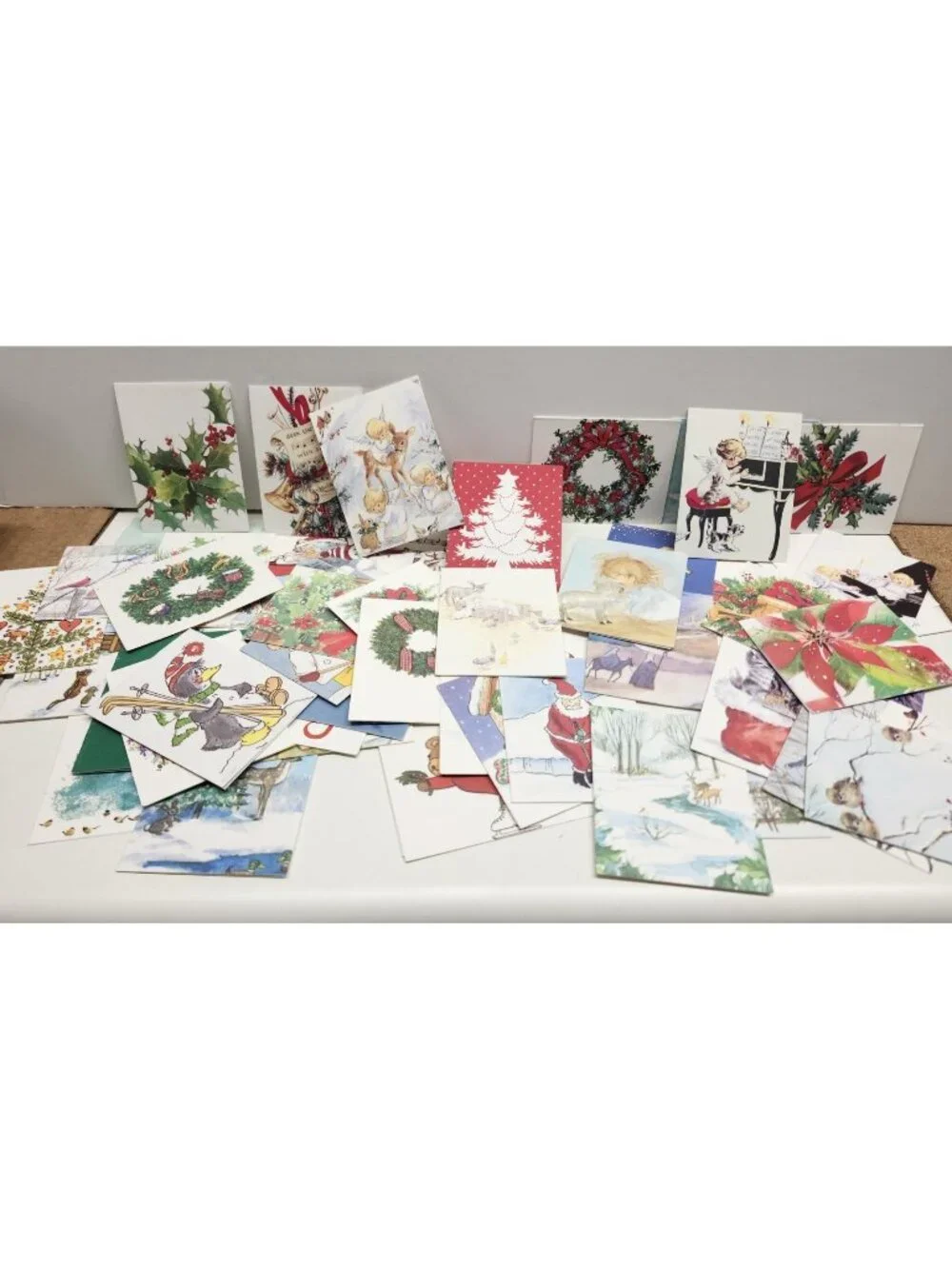 Lot of 58 Vintage Kristin Elliott Christmas Greeting Cards 3.25
